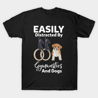 Easily Distracted By Gymnastics And Dogs T-Shirt